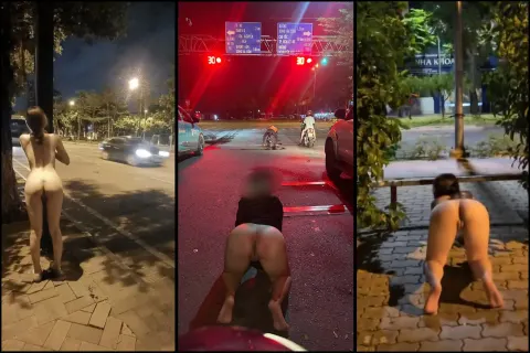 Poster of [Hot] Múi mít siêu dâm public cực bạo trần truồng giữa lòng SG đông xe qua lại